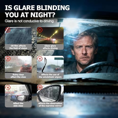 Glass Emulsion, Oil Film Cleaning Brush, Windschutzscheiben Reiniger Scheibenreiniger Auto, Handheld Q4 Glass Guard, Reinigungsbürste für Ölfilme auf Autoglas, für Fenster, Spiegeloberflächen (B)