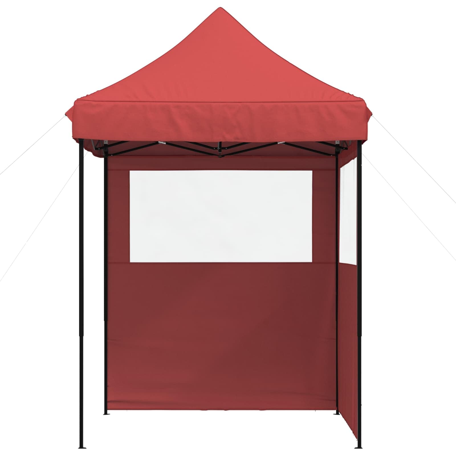 Namiot imprezowy bordowy z tkaniny Oxford, 200 x 200 x 306 cm, składany, ze stalową ramą, odporny na wiatr i deszcz, na imprezę w ogrodzie, kemping, wesele, festiwal, grillowanie, stoisko