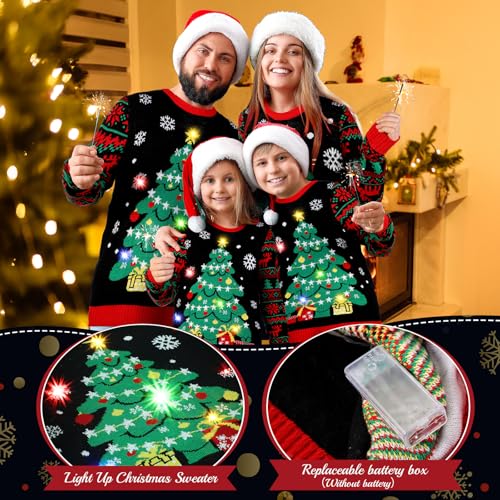 Cozypower Light-Up Christmas Tree Family Matching Sweater - Image 4