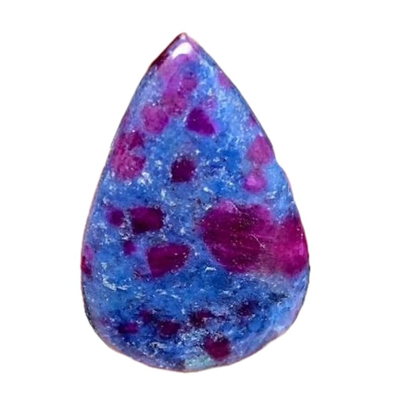 Rubis naturel Kyanite d'exception cabochon poire pour haute joaillerie DIY