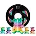 XVICO 3D Printer Filament PLA Filament PETG 1.75mm Filament Dimensional Accuracy +/- 0.02mm 1kg Spool 1.75 mm Pack of 1 (PLA(Polylactic Acid), 01pla Rainbow)