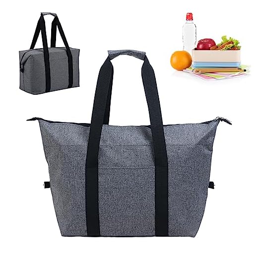 Fhioevt 20L Bolsa Térmica Plegable Bolsa Nevera Grande Bolsa Isotermica Porta Alimentos Nevera Portátil Bolsa Térmica con Aislamiento para Playa,Compras,Picnic,Camping