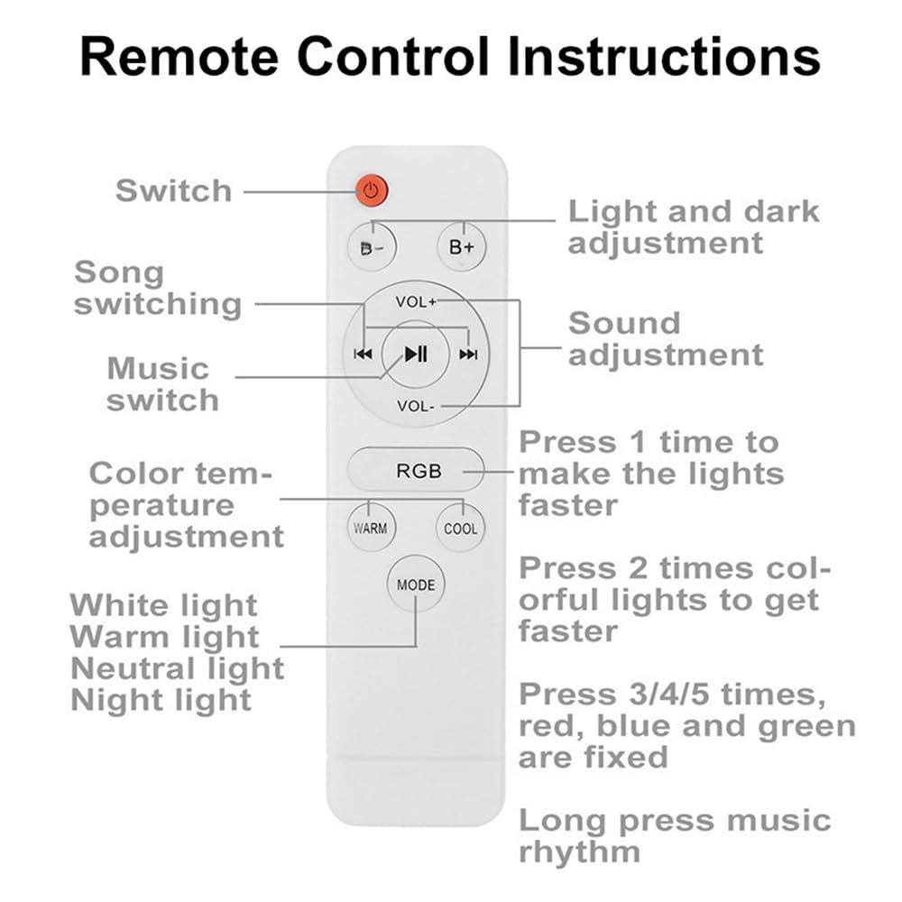 36W Lámpara RGB Lámpara De Techo LED Regulable Que Cambia Color Control Remoto Por Aplicación, Altavoz Bluetooth Lámparas De Música Para Dormitorio Sala De Estar