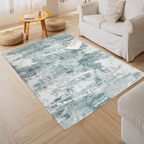 Image of Printed Rug Soft Floor Carpets with Anti Slip Backing for Living Room | Bedroom | Kids Room (Grey, 5x7 Feet)