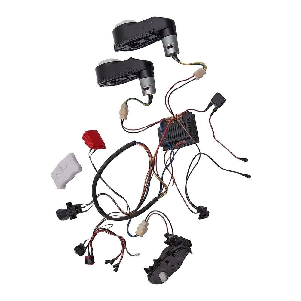 Weelye 12V DIY Verkabelungs-Kit für Elektroautos mit Fernbedienung, Schalter und Motor, Komplettes Set zur Modifikation von fahrzeugen