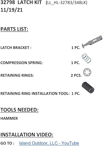 Miniatura 9 de LavaLock Sin taladro, cierre suave, bisagra y sistema de cierre de tapa para Oklahoma Joe's Highland (combo - bisagra y pestillo)
