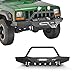 EAG Steel Front Bumper with Winch Plate