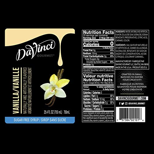 Image of DaVinci Gourmet Sugar Free Vanilla Syrup, 25.4oz