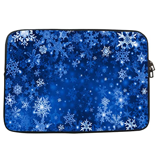 Image of TheSkinMantra Chain Laptop Sleeve Bag Compatible with Laptop /Macbooks /Chrombook /Notebook /Zbook (13.3 Inch [Chain], Snow Flakes)