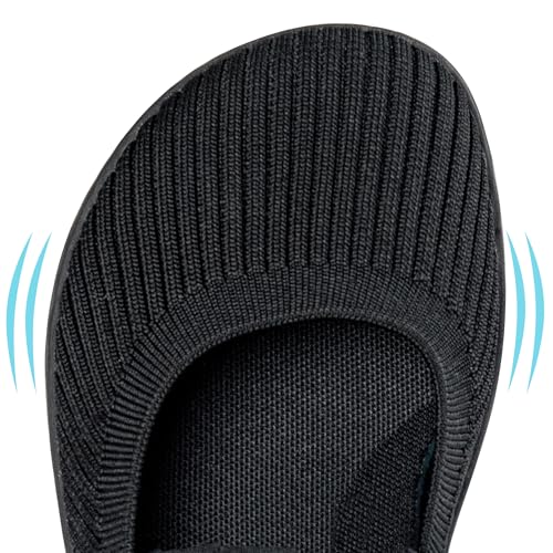 Women's Barefoot Mary Jane Flats - Wide Toe Box & Round Toe Knit Ballet Flat Shoes, Comfortable Dressy Casual Office Shoes4