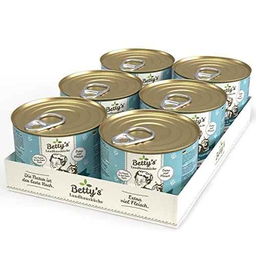 Produktbild von Betty's Landhausküche Katzenfutter Känguru mit Kartoffeln und Geflügel - 6 x 200 g