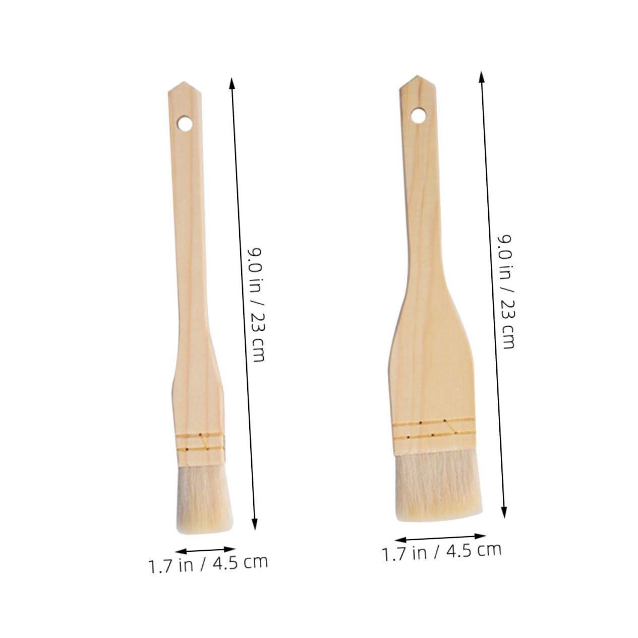 ABOOFAN 4Pcs Wooden Handle Basting Brush Ergonomic Oil Brush for Grilling Baking and Sauce Application Pastry Brush for Kitchen Cooking and Outdoor Use