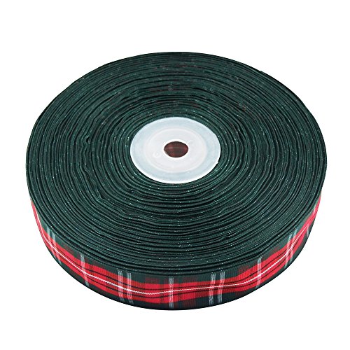 Ornerx Christmas Ribbon Classic Plaid Gift Wrapping 3/8" X 50 Yd #TOP2