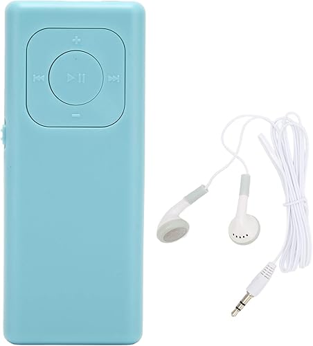 ASHATA Reproductor de MP3 para correr, mini reproductor de sonido portátil de alta fidelidad sin pérdidas de bolsillo, radio FM, tarjeta de memoria