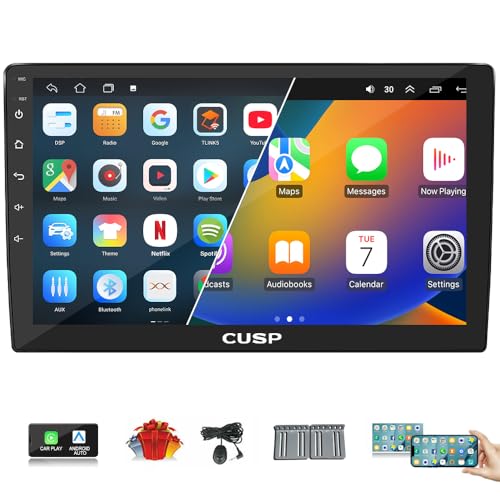 2025 New Android Car Stereo Radio GPS 10 Inch Touch Screen 1280*720 Pixels Double Din Bluetooth FM Receiver Wireless Car Play Android Auto With WiFi Mirror Link for Phone Camera In Dash Kit Head Unit