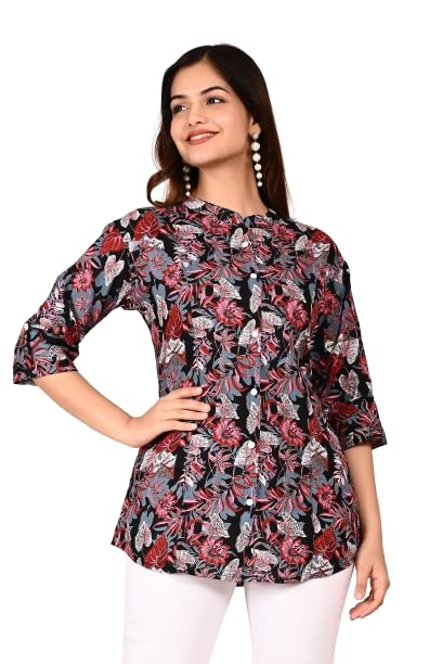Image of FebQ Printed Shirt Style Top for Women