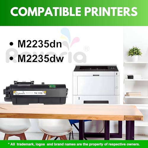 Image of TK 1158 Compatible Toner Cartridge for Kyocera Ecosys M2235dn M2235dw Printer (TK 1158 Toner Cartridge Pack of 2)