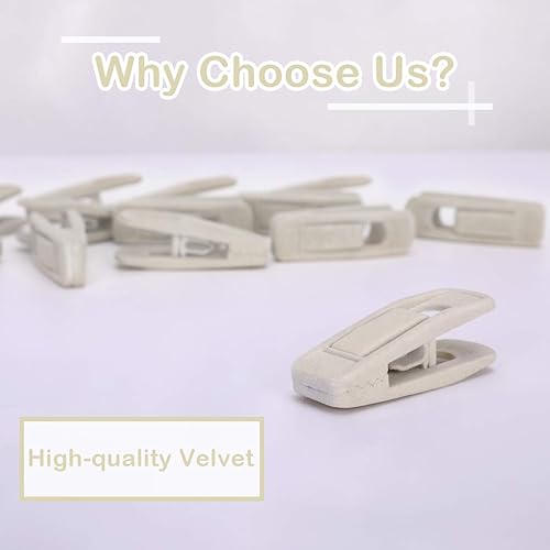 Miniatura 4 de Trgowaul Clips de terciopelo ganchos de terciopelo clips de terciopelo clips de dedos fuertes perfectos para perchas de terciopelo fino 20 unidades