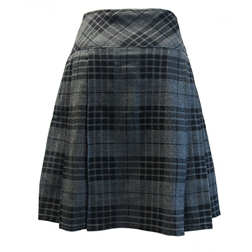 Womens Grey Granite 23 inch Plaid Kilt Skirt Size US 182