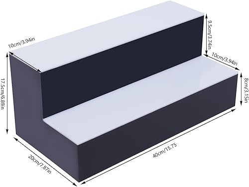 Miniatura 2 de Estante de exhibición de botellas de licor con iluminación LED, estantes de barra LED de acrílico de 16 en 2 escalones para licor, soporte de
