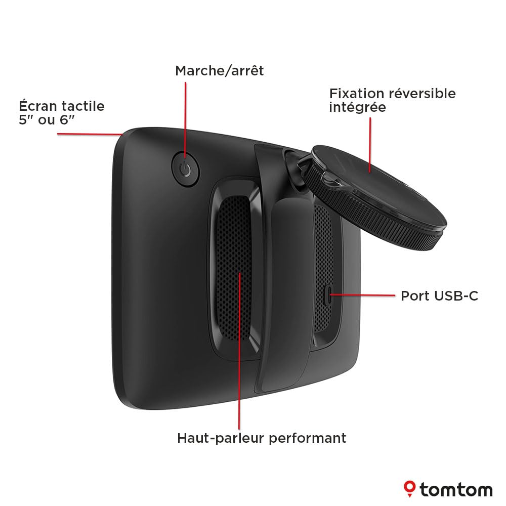 TomTom GPS Poids Lourds GO Professional 2ème génération (6 Pouces, Ecran Tactile capacitif, Carte Europe 49, et Infos trafic en Temps réel conçu pour Poids Lourds, Cars, Bus et Grands véhicules)