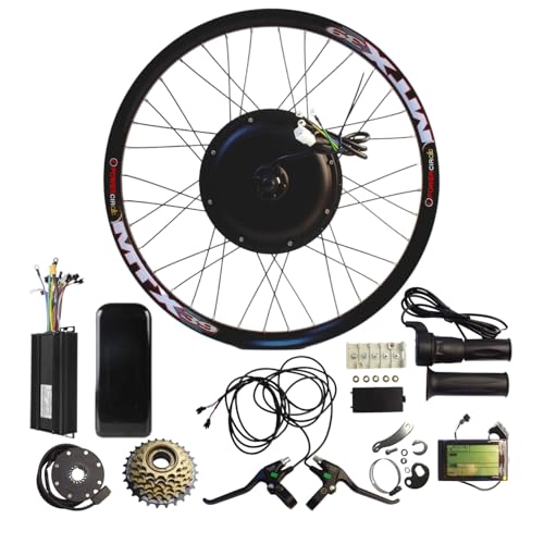 E-bike Conversion Kits, E-bike Rear Hub Kits 2000W48V Motor with 27.5''Wheel, SW900 Display, 45A Controller, PAS, Brake, 20X Half Twist Throttle, Controller Box