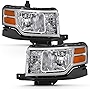 ACANII - For [Halogen Model] 2009-2012 Ford Flex OE Style Chrome Housing Headlights Headlamps Assembly Pair Left+Right