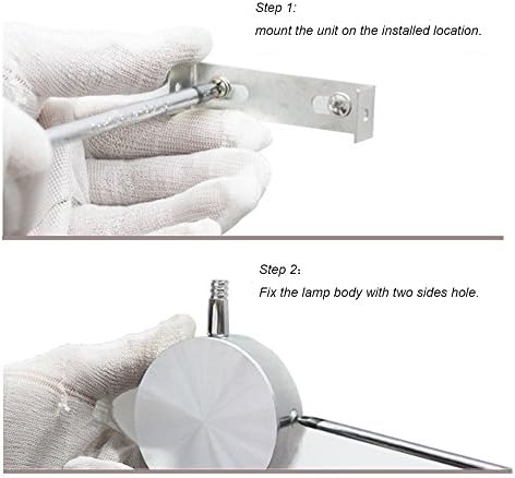 Youngine 3W Flexible Gooseneck Plug in Reading Lamp Art Works Show Accent Light Wall Mount Sconce Spot Lamp Fixture with On/Off Switch (01 Silver Cool)