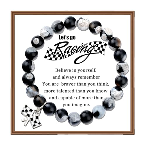 PARTNER Car Racer Gift Racing Flags Bracelet Checkered Flag Race Day Gift for Racing Fans