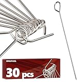Rouladennadeln - 30er Set, Edelstahl - Made in Germany 10 cm Rouladenspieße mit Clip – rostfrei, stabil für einfach leckere Rouladen