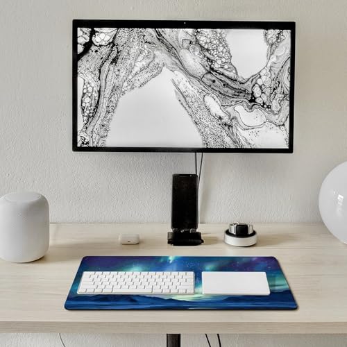 Mouse Pad RLDOBOFE blanco grande antideslizante 24x12 in miniatura 7