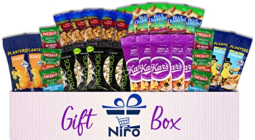 Individual Nuts Snack Packs, Trail Mix Individual Packs Bulk - 30 Packs Mix Nuts Kit - Salted Cashews, Roasted & Unsalted Almonds | Niro Assortment #TOP2