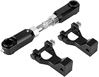 Vista 8 de Kit de bajada delantera, material de aluminio, kit de bajada delantera y trasera ajustable para ATV para Raptor 350 660 700 (negro)