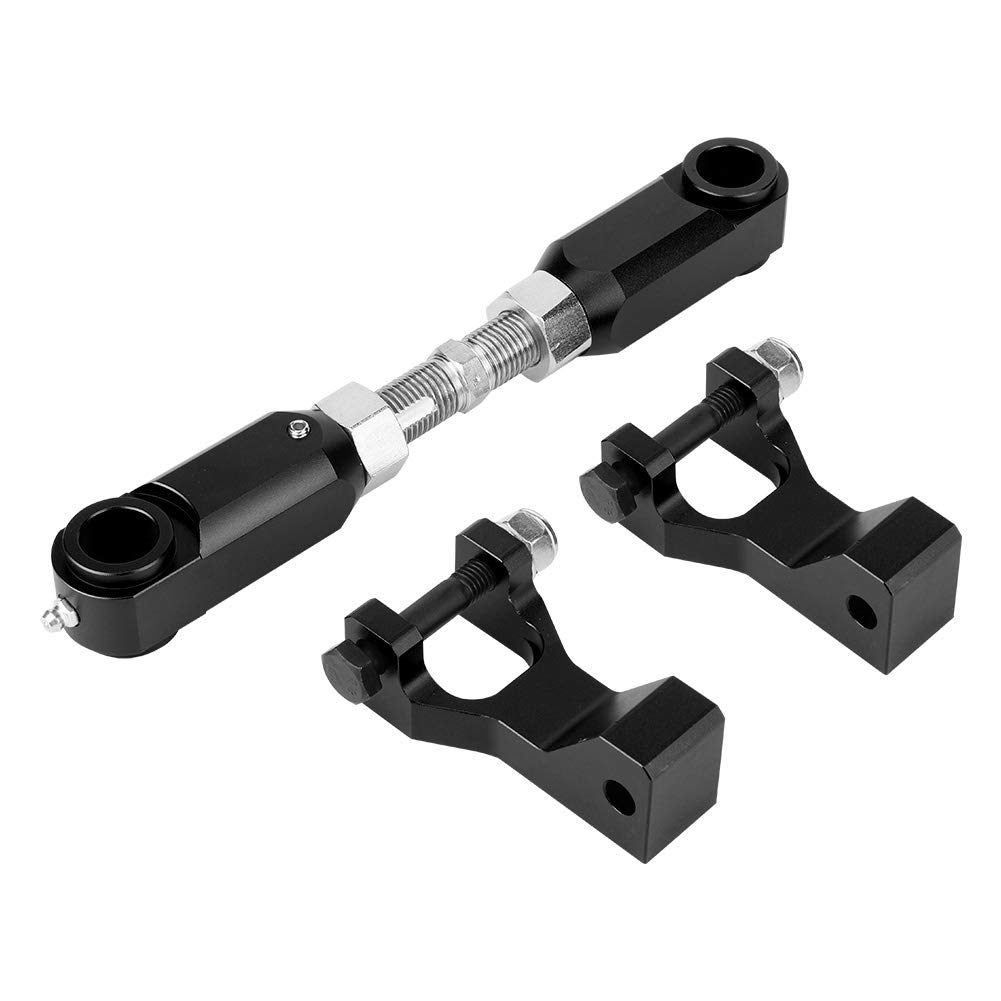 Kit d'abaissement avant arrière, Kit d'abaissement avant arrière réglable pour moto VTT pour Yamaha Raptor 350 660 700(Le noir)