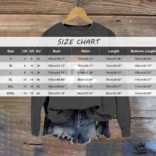 Halloween Sweatshirts for Women Spooky Season Casual Fall Tops 2026 Black - image 6