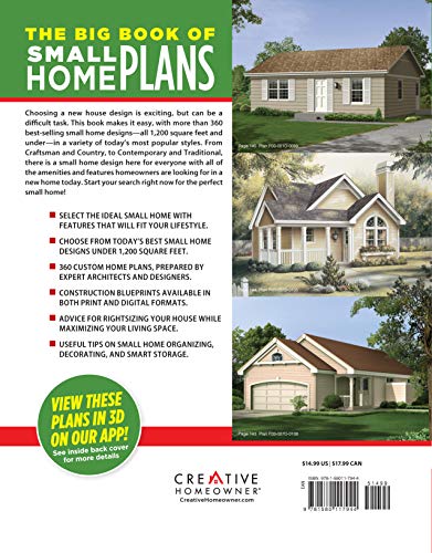 The Big Book of Small Home Plans: Over 360 Home Plans Under 1200 Square Feet