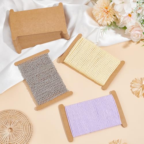 image for PH PandaHall 50pcs Ribbon Storage Organizer Cardboard Ribbon Spools Em