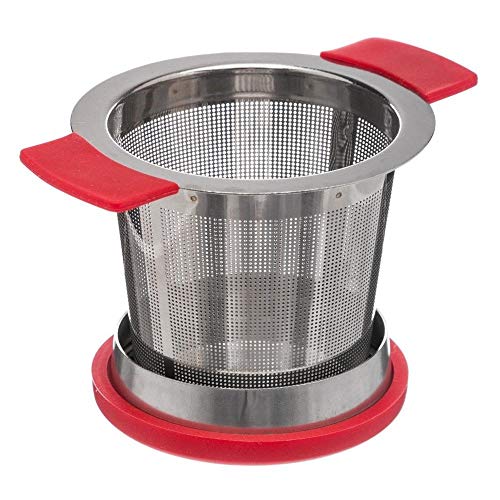 SECRET DE GOURMET Brew maker for tea and herbs + stand, color black, Colour:rot - Image 3