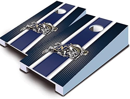 Naval Academy Navy Midshipmen Striped Tabletop Desktop Cornhole Boards Game Set Bean Bag Tailgate Toss Mini Miniature