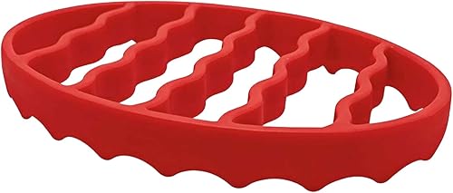 Miniatura 8 de Estante para asar, estante de silicona para asar, resistente al calor, antiadherente, fácil de limpiar, pequeño asador para cocinar, hornear,