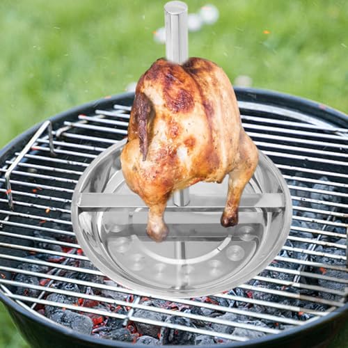 Estante para pollo para ahumar y soporte vertical resistente de acero inoxidable 5