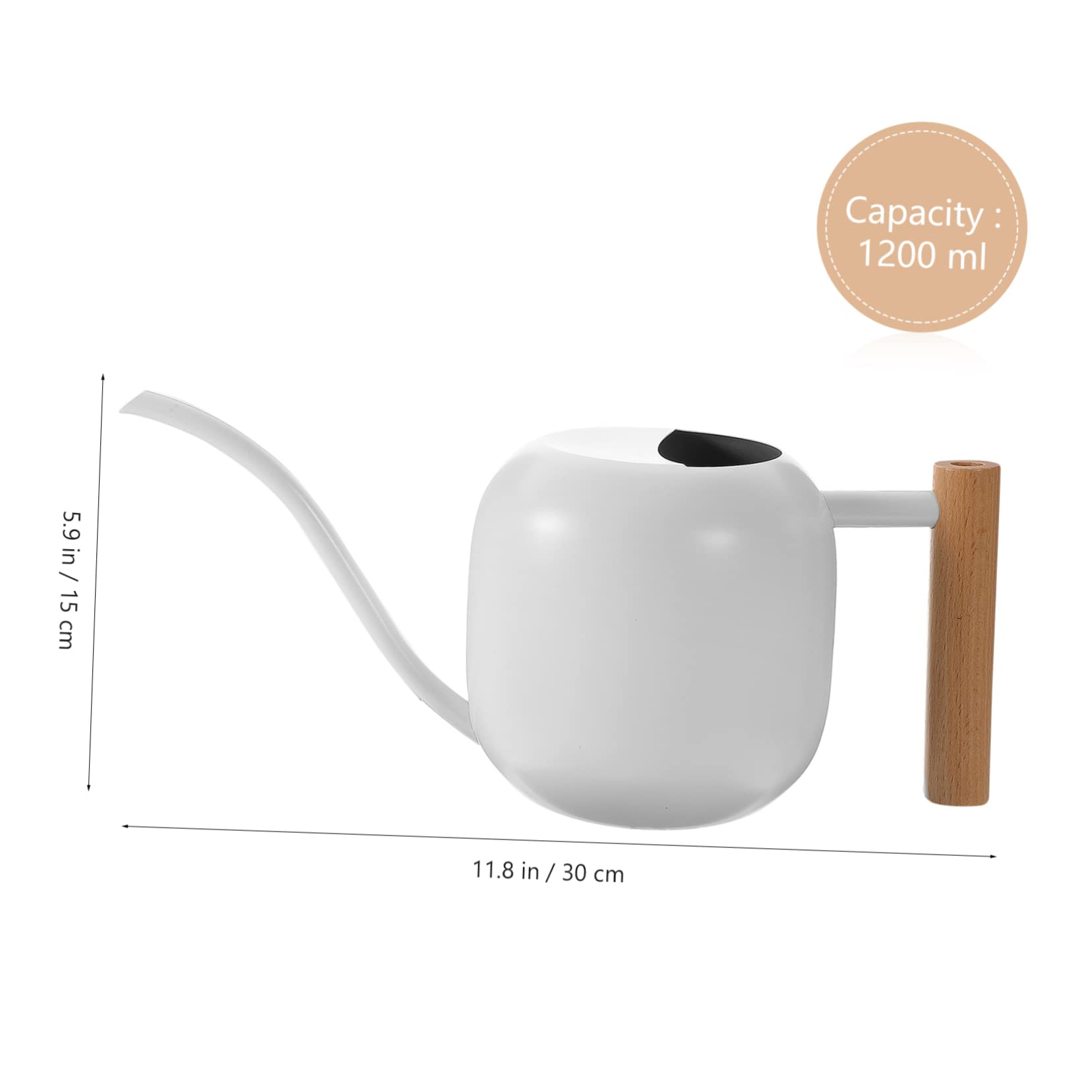 Regadera De De Metal con Mango De Madera Regadera para Flores para Jardinería y Cuidado De Plantas