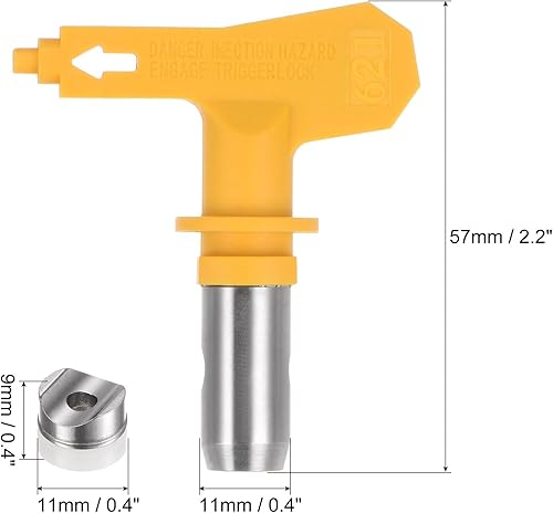 Miniatura 3 de uxcell 2 puntas de pulverización reversibles para pulverizador sin aire 621, puntas de boquilla de pulverización de pintura, piezas de máquina para