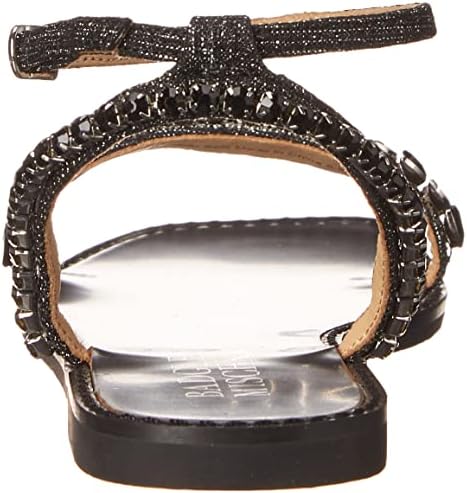 Badgley Mischka Women's KENSY Flat Sandal, Black, 6 | Image 2