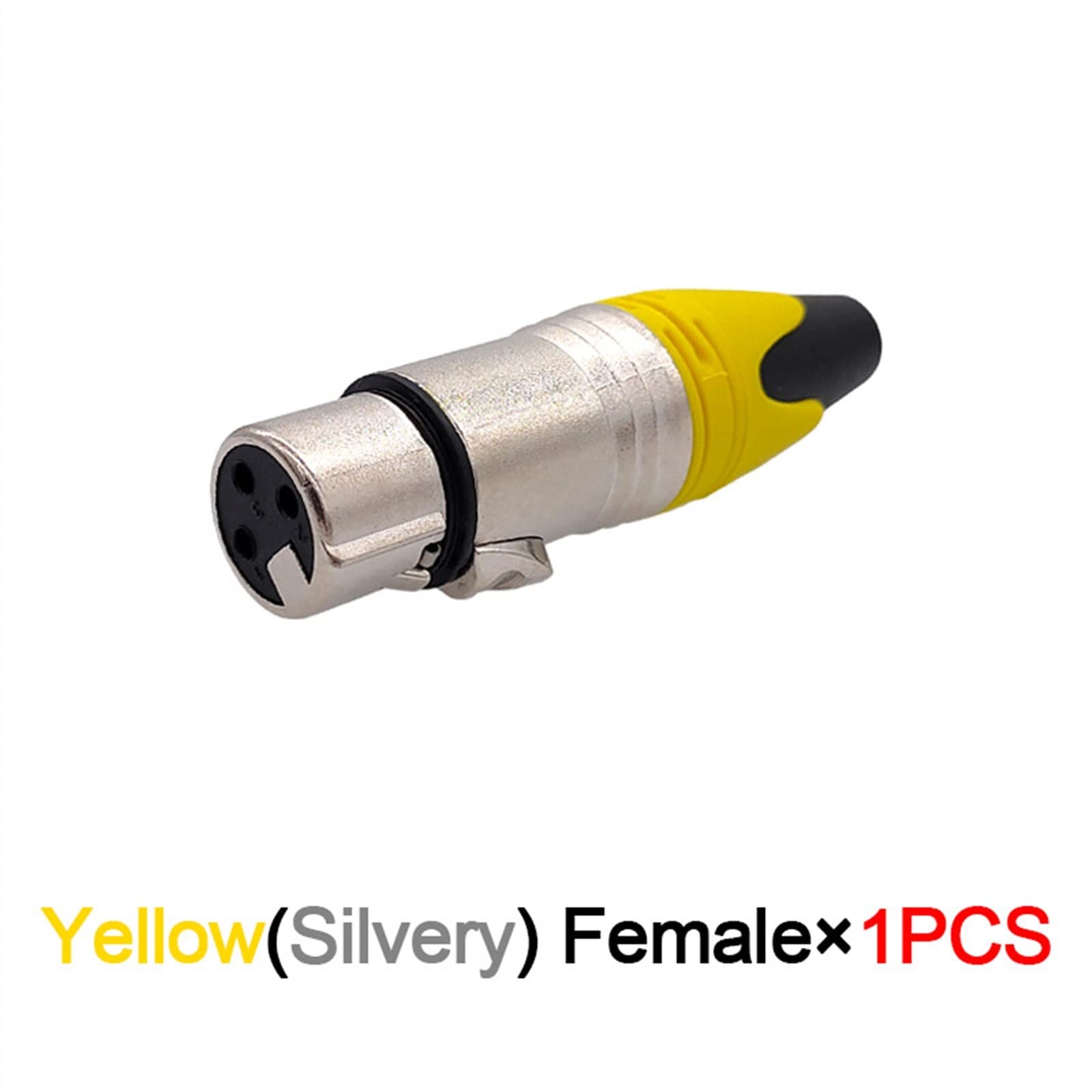 Złącze XLR 3-pinowa wtyczka audio wtyczka mikrofonu złącze głośnika męskie żeńskie kolorowe złącze mikrofonowe 1 szt. (żółty żeński)