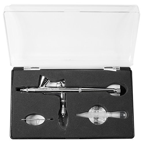Pointzero Dual-Action 2Cc Gravity-Feed Airbrush Set - .2Mm Nozzle #TOP1