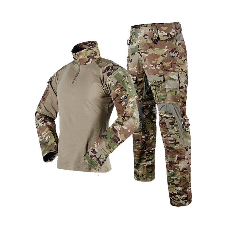 Genérico Uniforme Táctico Combat G3 multicam Sixmm - Resistente al agua, desgarros y manchas, con ajuste personalizado y múltiples bolsillos tácticos para máximo rendimiento en airsoft. (Talla XL)
