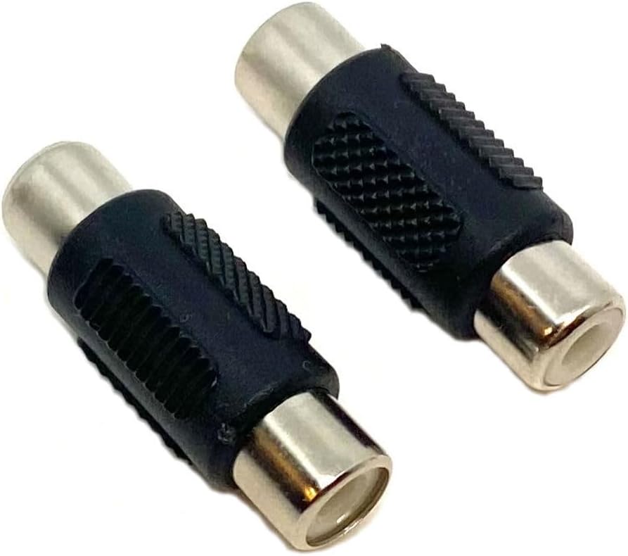 Dolphin Automotive Pair Phono Joiner Audio/Video Coupler Adapter Female to Female