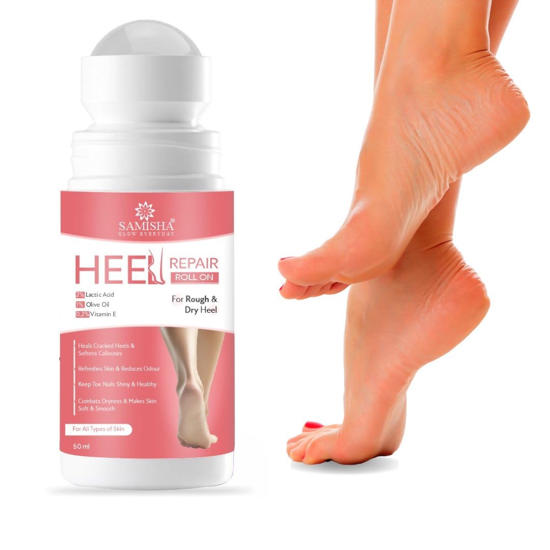 Samisha Foot Cream Roll On 50ml, For Dry & Cracked Heels | With 2% Lactic Acid, Olive Oil & Vitamin E, Helps Repair Cracked Heels, Dry, Dull and Rough Skin-picture-15