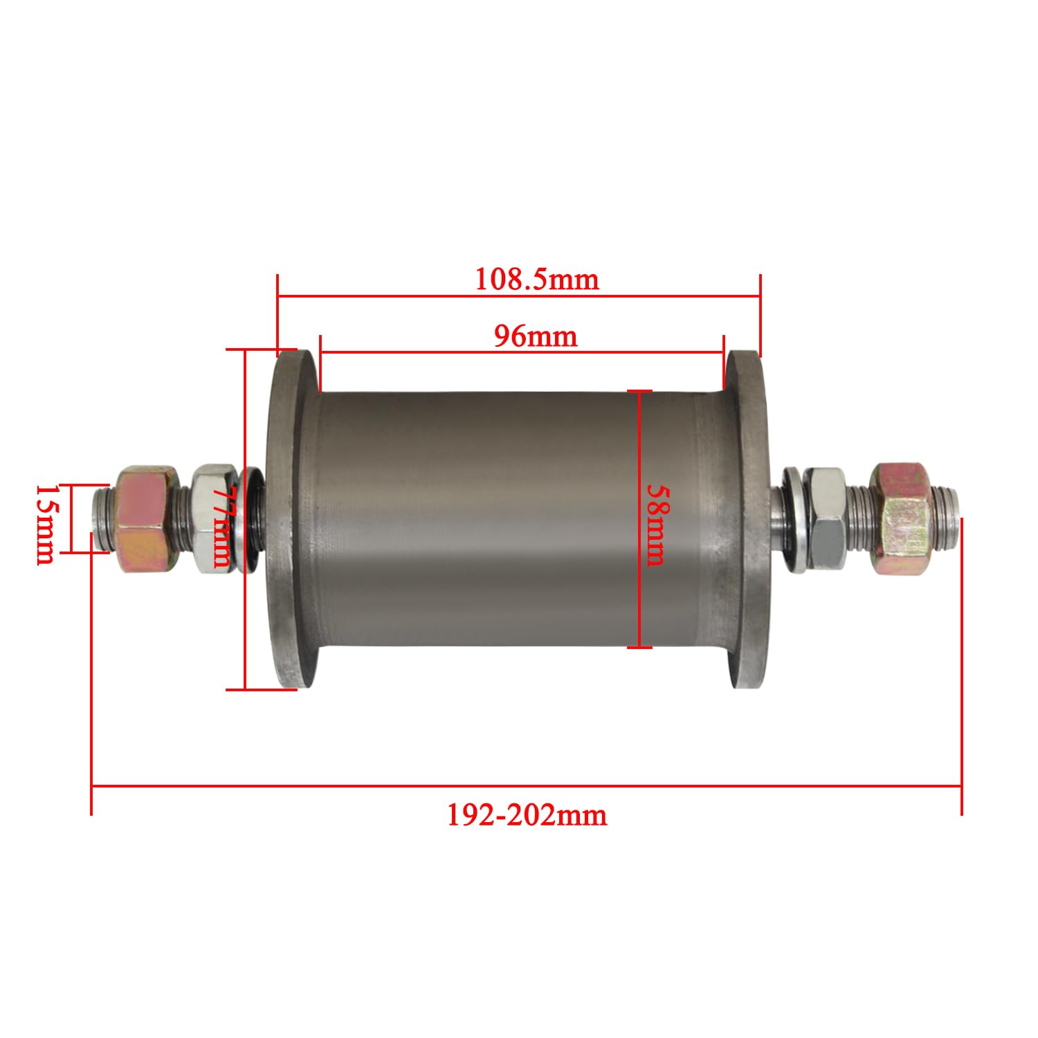 Rouleau tendeur courroie pour motobineuses micro tracteur tondeuse moissonneuse pour mais tendeur de courroie tracteur à roulement poulie tension galet tendeur distribution (95x59mm)